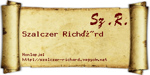 Szalczer Richárd névjegykártya