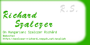 richard szalczer business card